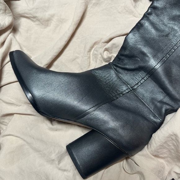 Donald Pliner Leore Pewter Leather Over-the-Knee Boot 6 NEW - Picture 5 of 6